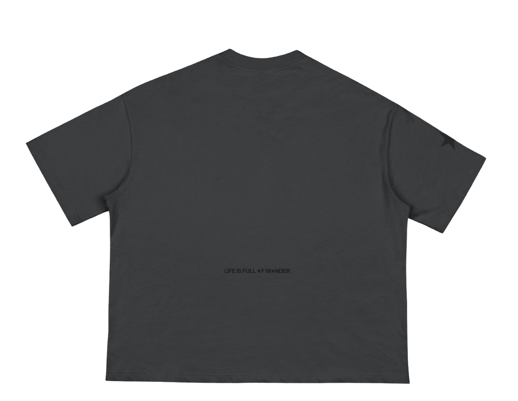 Stars Tee - Charcoal Black