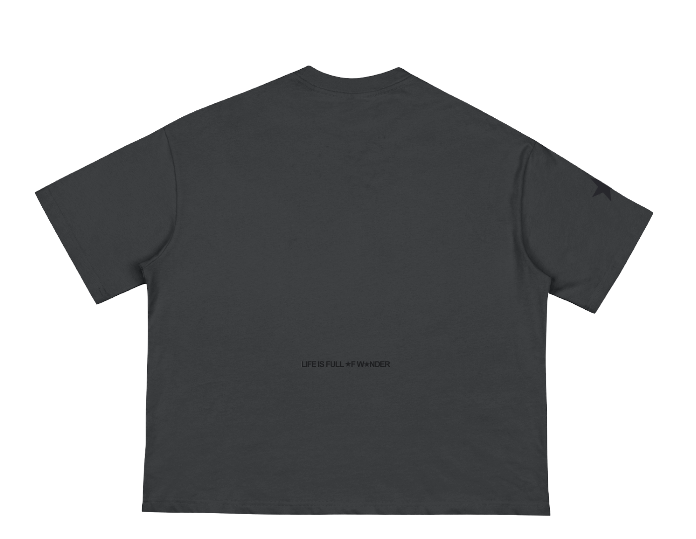 Stars Tee - Charcoal Black